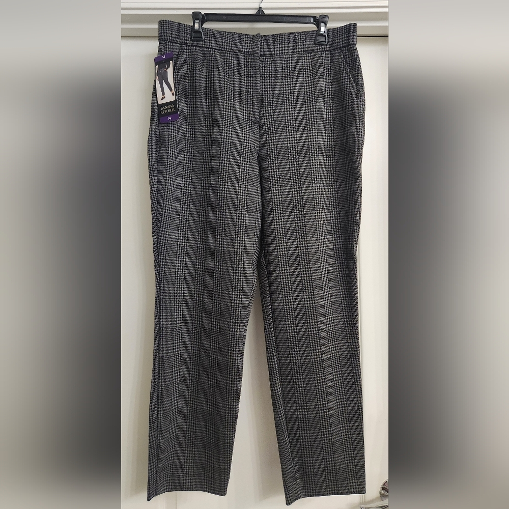 Banana Republic Ponte Monochrome Checkered Pant